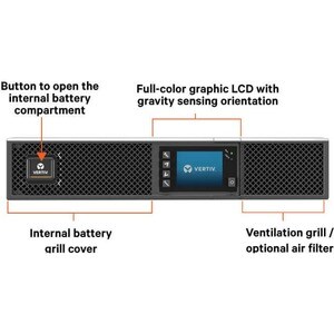 Vertiv Liebert GXT5 3000VA/3000W 120V Online Double Conversion UPS - Double Conversion |2U | Color/Graphic LCD| 3-Year War