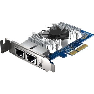 QNAP QXG-10G2T-X710 10Gigabit Ethernet Card for NAS Storage Device, Switch, Workstation - 10GBase-T - Plug-in Card - PCI E
