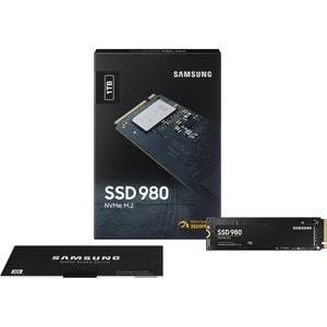 Samsung 980 MZ-V8V1T0BW 1 TB Solid State Drive - M.2 2280 Internal - PCI Express NVMe (PCI Express NVMe 3.0 x4) - Black - 