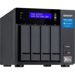QNAP TVS-472XT-i3-4G 4 x Total Bays SAN/NAS/DAS Storage System - 5 GB Flash Memory Capacity - Intel Core i3 - 4 GB RAM - D