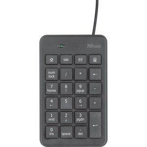 Trust Xalas Keypad - Cable Connectivity - USB Interface - 23 Key TAB, Email, Calculator, Browser Hot Key(s) - Notebook, De