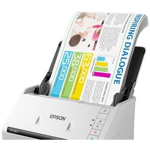 Escáner ADF Epson DS-530 II - Gran formato - 600 ppp Óptico - 30 bits Color - 24-bit Escala de grises - 35 ppm (Mono) - 35