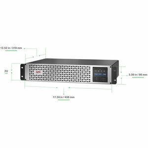 APC Smart-UPS, Line Interactive, 1000VA, Lithium-ion, Rackmount 2U, 120V, 6x NEMA 5-15R outlets, SmartConnect Port+Network
