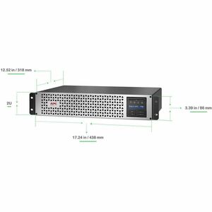 APC Smart-UPS, Line Interactive, 750VA, Lithium-ion, Rackmount 2U, 120V, 6x NEMA 5-15R outlets, SmartConnect Port+Network 