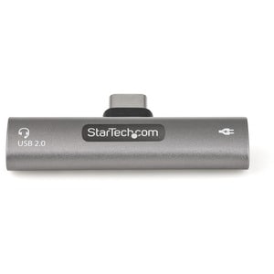 StarTech.com USB C Audio & Charge Adapter, USB-C Audio Adapter, USB C Audio Headset Port and USB Type-C PD Charger, For US
