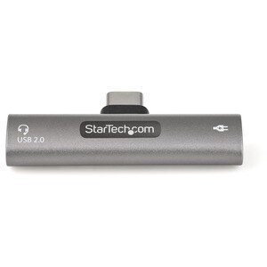 StarTech.com Adattatore audio e di carica USB-C - Caricatore USB tipo C con porta per cuffie/auricolari. Caricabatterie US