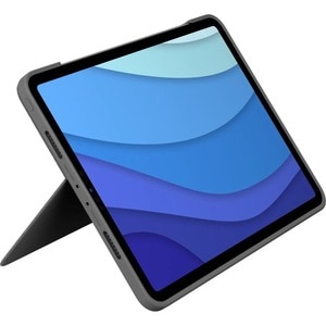 Logitech Combo Touch Keyboard/Cover Case for 32.8 cm (12.9") Apple, Logitech iPad Pro (5th Generation) Tablet - Oxford Gra