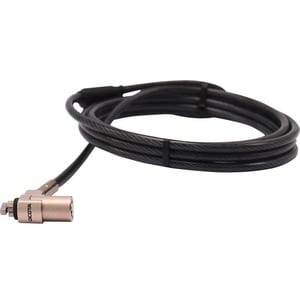 Dicota Ultraslim Cable Lock For Notebook, Projector, Printer - 2 m Cable - Patented T-bar Lock - Black, Silver - Zinc Allo