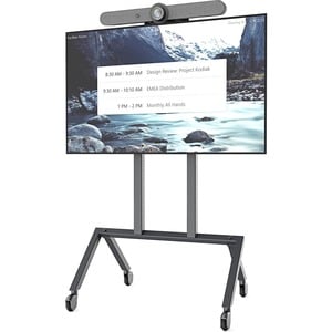 Heckler Design Cart Mount for Video Conferencing Camera, Display Cart, Mounting Panel - Black Gray - Steel