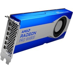 Carte Graphique AMD Radeon Pro W6800 - 32 Go GDDR6 - Pleine Hauteur - 256 bit Largeur de bus - PCI Express 4.0 x16 - Mini 
