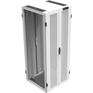 MINKELS 47U Floor Standing Enclosed Cabinet Rack Cabinet for Server - White - 1500 kg Static/Stationary Weight Capacity