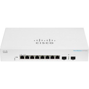 Commutateur intelligent Cisco Business CBS220-8T-E-2G | 8 ports GE | Ports Small Form-Factor Pluggable (SFP) 2 x 1G | Gara