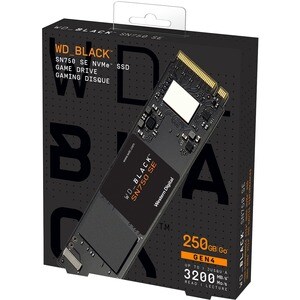 SSD WD Black SN750 WDS250G1B0E - M.2 2280 Interne - 250 Go - PCI Express NVMe (PCI Express NVMe 4.0) - Ordinateur de burea