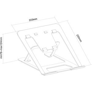 Support pour ordinateur portable Réglable en hauteur Neomounts Neomounts Pro - 43,2 cm (17") - Capacité de Charge 10 kgLar