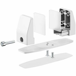 Neomounts Desk Mount for Protection Screen - White - Height Adjustable - 1 Display(s) Supported - 8 kg Load Capacity - Alu