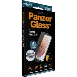 PanzerGlass Tempered Glass Screen Protector - Transparent, Black - For LCD Smartphone - Scratch Resistant