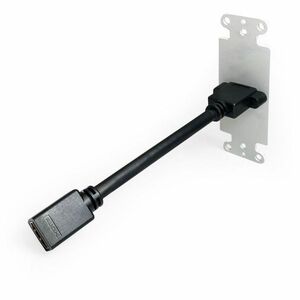 Comprehensive HDMI Pass-Through Single Gang Decorative Wall Plate with Pigtail - White - 1 x Total Number of Socket(s) - 1