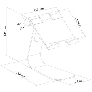 Neomounts Neomounts Pro Tablet PC Stand - Up to 27.9 cm (11") Screen Support - 14.1 cm Height x 8.3 cm Width x 13.4 cm Dep