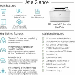 LaserJet Enterprise M406dn Printer