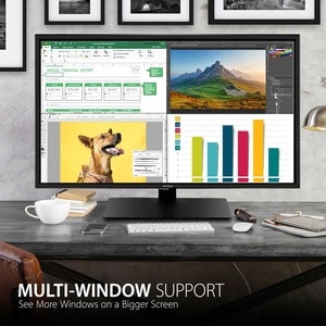 ViewSonic VX4381-4K 43 Inch Ultra HD MVA 4K Monitor Widescreen with HDR10 Support, Eye Care, HDMI, USB, DisplayPort for Ho