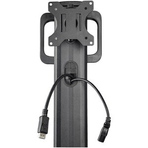 StarTech.com Mobile Standing Workstation with Monitor Mount, CPU/PC Holder, Height Adjustable Desktop Computer Cart, Stand