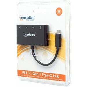 Manhattan HUB USB-C 4 Ptos A - 4 Total USB Port(s) - PC, Linux, Mac