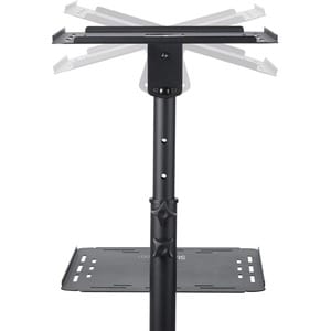 StarTech.com Mobile Projector and Laptop Stand/Cart, Heavy Duty Portable Projector Stand/Presentation Cart (22lb/shelf), H