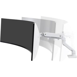 Ergotron Mounting Arm for Monitor, Curved Screen Display, LCD Display - White - Height Adjustable - 124.5 cm (49") Screen 