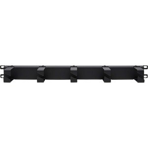 Tripp Lite by Eaton Horizontal Cable Manager - Metal Rings, Black, 1U - Horizontal Cable Manager - Black - 1U Rack Height 