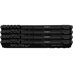 Kingston FURY Beast RAM Module - 128 GB (4 x 32GB) - DDR4-3200/PC4-25600 DDR4 SDRAM - 3200 MHz - CL16 - 1.35 V - 288-pin -