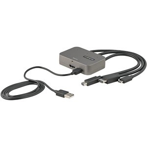 3-in-1 Multiport auf HDMI Adapter - 4K 60Hz USB-C-, HDMI- oder Mini DisplayPort auf HDMI Konverter für Konferenzräume - Di