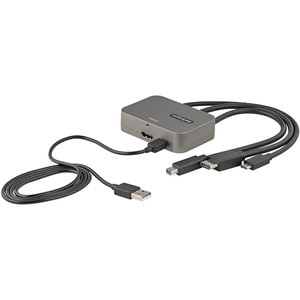 Adaptateur MultiPorts 3-en-1 - Convertisseur USB-C/HDMI/mDP vers HDMI pour Salles de Conférences/Écrans/Affichages HDMI - 