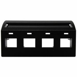 Ortronics Keystone Furniture Plate, Black, T569A Opening - 12 x Socket(s) - 2-gang - Black