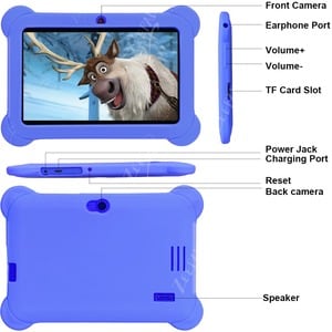 Zeepad Kids Tablet - Blue - 16 GB - 1 GB - ARM Cortex A7 Quad-core (4 Core) 1.60 GHz - Android 4.4 KitKat - 1024 x 600 - W