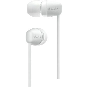 Sony WI-C200 Wireless Behind-the-neck, Earbud Stereo Earset - White - Binaural - In-ear - 914.4 cm - Bluetooth - 20 Hz to 