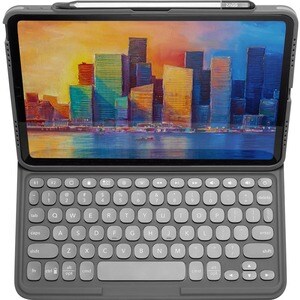 ZAGG Pro Keys Keyboard/Cover Case (Book Fold) for 27.9 cm (11") Apple iPad Pro Tablet - Charcoal - Drop Resistant - Polyca