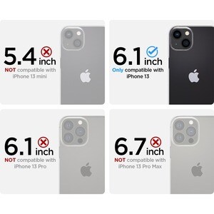 Spigen Thin Fit Case for Apple iPhone 13 Smartphone - Black - Bump Resistant, Scratch Resistant, Anti-slip - Thermoplastic