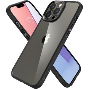 Spigen Ultra Hybrid Case for Apple iPhone 13 Pro Max Smartphone - Matte Black - Shock Absorbing, Drop Resistant - Thermopl