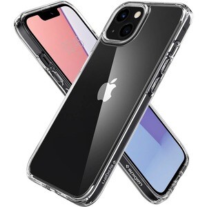 Spigen Ultra Hybrid Case for Apple iPhone 13 Smartphone - Crystal Clear - Shock Absorbing, Drop Resistant - Thermoplastic 