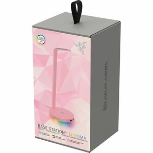 Razer Headset Stand - 27.7 cm Height - Aluminum - Quartz - For Headset - USB Hub, Built-in USB Port, Non-slip Base, Damage