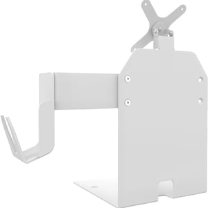 CTA Digital VESA Compatible POS Station with Printer Stand, Magnetic Scanner & Card Reader Holder (White) - VESA Mount Com