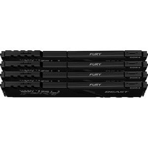 Kingston FURY Beast 64GB (4 x 16GB) DDR4 SDRAM Memory Kit - 64 GB (4 x 16GB) - DDR4-3600/PC4-28800 DDR4 SDRAM - 3600 MHz S
