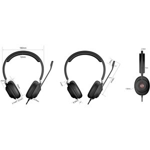 Cyber Acoustics Essential USB Computer Headset - Stereo - USB Type A - Wired - 20 Hz - 20 kHz - Over-the-head - Binaural -