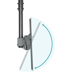 Digitus Mounting Bracket for TV - Black - Height Adjustable - 94 cm to 177.8 cm (70") Screen Support - 50 kg Load Capacity