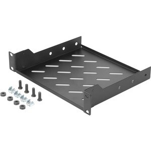 Digitus DN-10-TRAY-2-B 1U Rack-mountable Rack Shelf for Networking, Server200 mm Rack Depth - Jet Black - Steel - 25 kg Ma