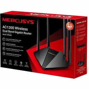 Mercusys MR30G Wi-Fi 5 IEEE 802.11a/b/g/n/ac Ethernet Wireless Router - Dual Band - 2.40 GHz ISM Band - 5 GHz UNII Band - 