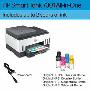 HP Smart Tank 7301 All-in-One Printer-Multifunction printer-color-ink-jet-refillable-Copier/Scanner-4800x1200 dpi Print-Au