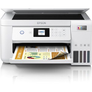 Epson ET-2856 Wireless EcoTank Inkjet Multifunction Printer - Colour - White - Copier/Printer/Scanner - 33 ppm Mono/15 ppm