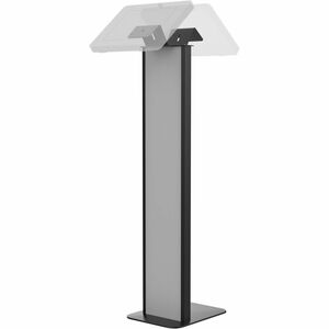 CTA Digital Premium Floor Stand Kiosk w/ Graphic Slots and Dual VESA Plates (Black) - Up to 24" Screen Support - 33 lb Loa