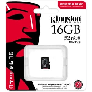 microSDHC Kingston Industrial - 16 GB - Classe 10 di tipo UHS-I (U3) - V30
